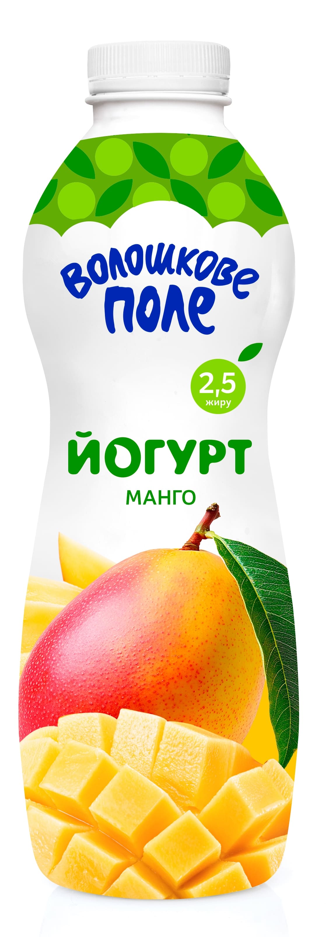 Йогурт ВОЛОШКОВЕ ПОЛЕ Манго 2,5%, ПЕТ пляшка 750г